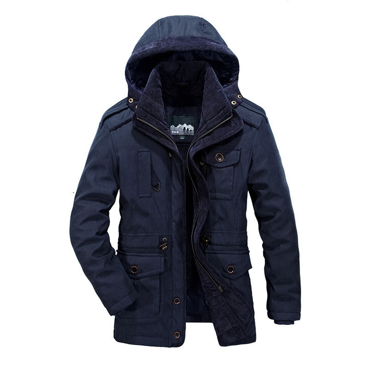 Herren Gefütterter Canvas-Fieldparka mit Sherpa-Innenfutter und Kapuzenkragen Echo Archiv