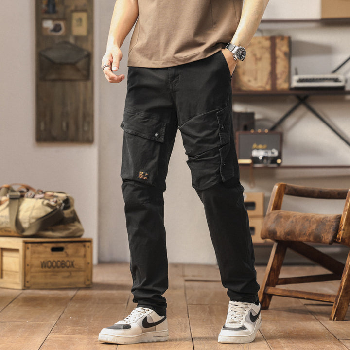 Herren robuste Cargo-Hose mit elastischem Bund und multifunktionalen Taschen Echoarchiv