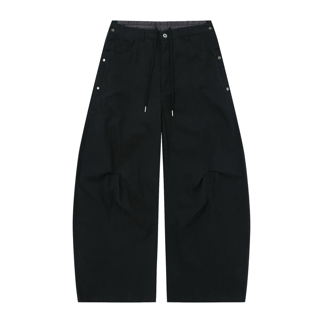 Damen Weite Culotte-Hose mit elastischem Tunnelzugbund und Cargo-Details Echoarchiv