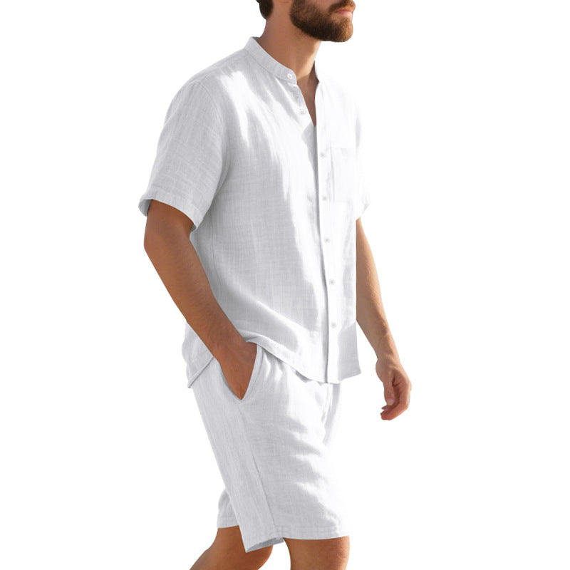 Herren lässiges Kurzarmhemd und Shorts Set mit hochwertigen atmungsaktiven Materialien Echoarchiv