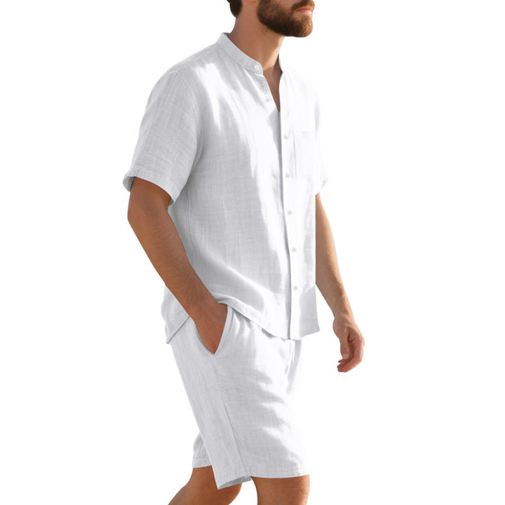 Herren lässiges Kurzarmhemd und Shorts Set mit hochwertigen atmungsaktiven Materialien Echoarchiv