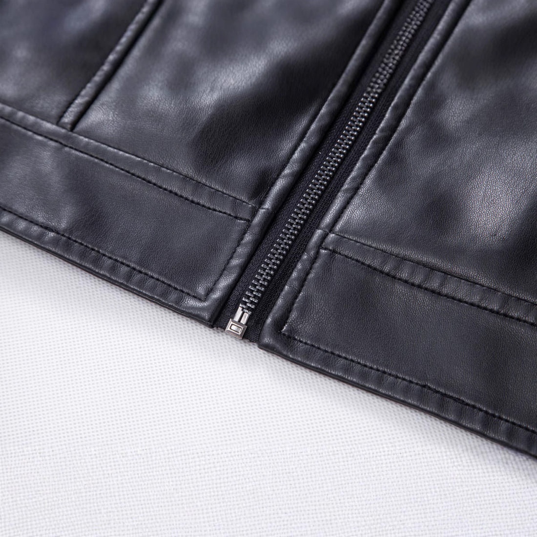 Herren Modische Lederjacke mit Schulterpolster Echo Archiv