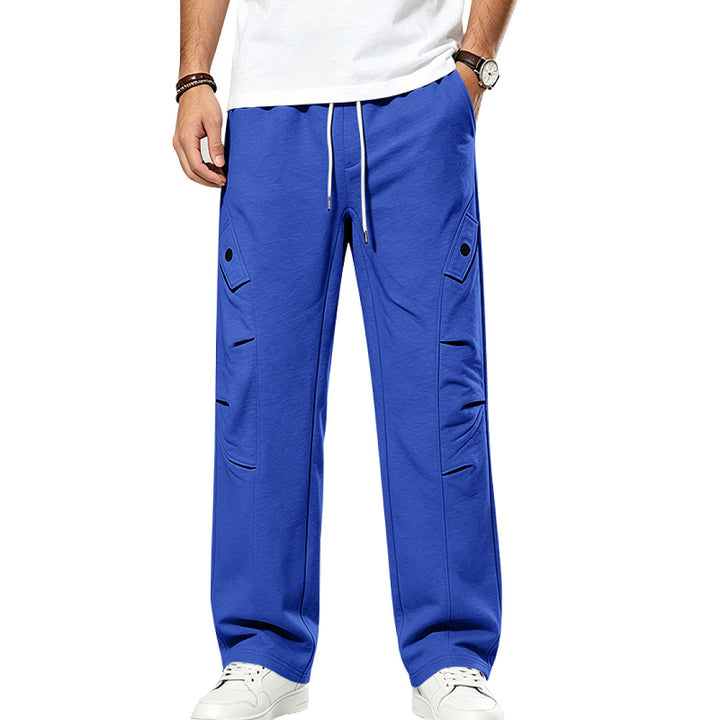Herren Lässige Cargo-Jogginghose mit Kordelzug und Cut-Out-Details – Bravaro