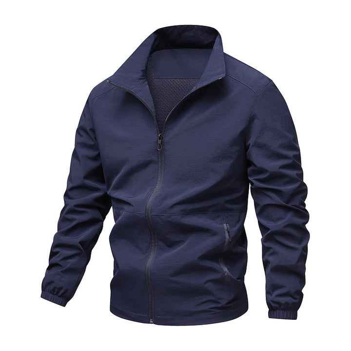 Herren Leichte winddichte Fleece‑gefütterte Übergangsjacke mit Stehkragen und Reißverschlüssen – Taviero
