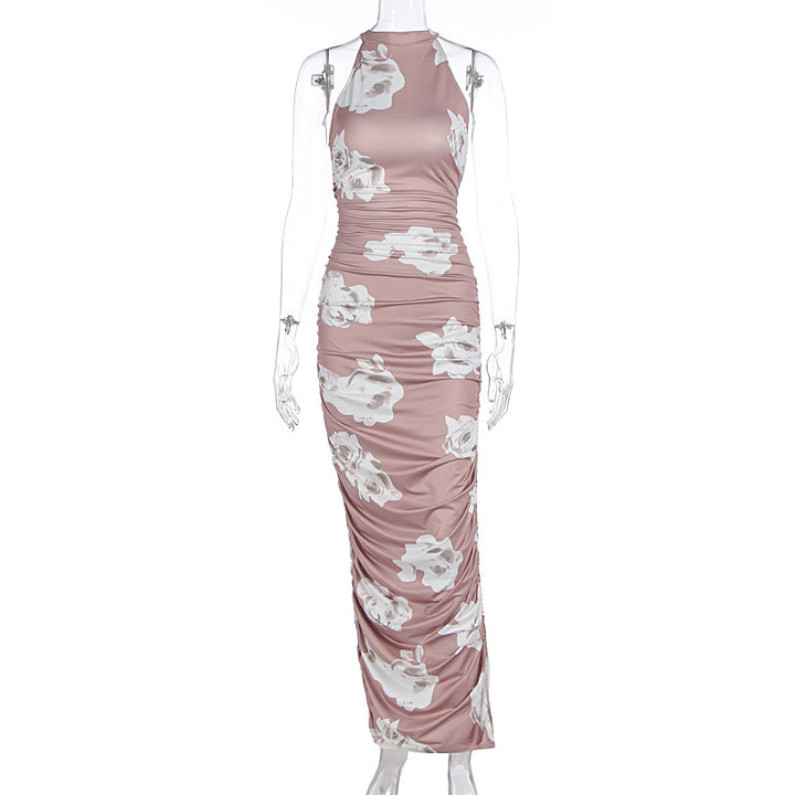 Damen Elegantes Maxikleid mit floralem Muster und Raffungen Echo Archiv