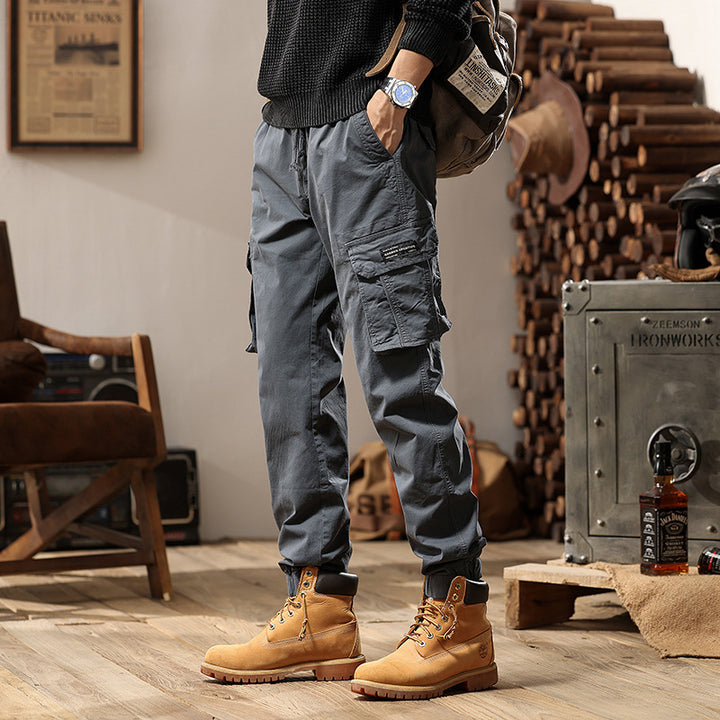 Herren Cargo-Jogginghose im Utility‑Stil mit Elastikbund, Tunnelzug und Mehrfach‑Cargotaschen Echo Archiv