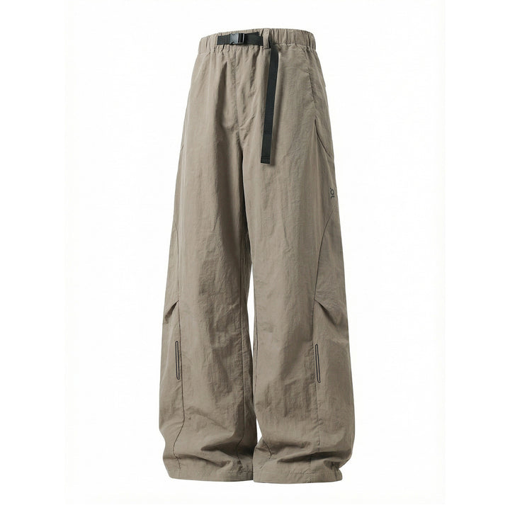 Unisex Weite technische Cargo-Hose mit elastischem Bund, integriertem Gurt und verstellbarem Beinabschluss Echo Archiv