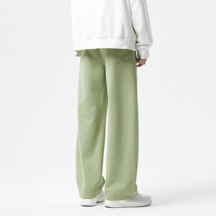 Herren Ultraweit geschnittene Fleece-Loungehose mit Tunnelzug und geradem Bein Echo Archiv