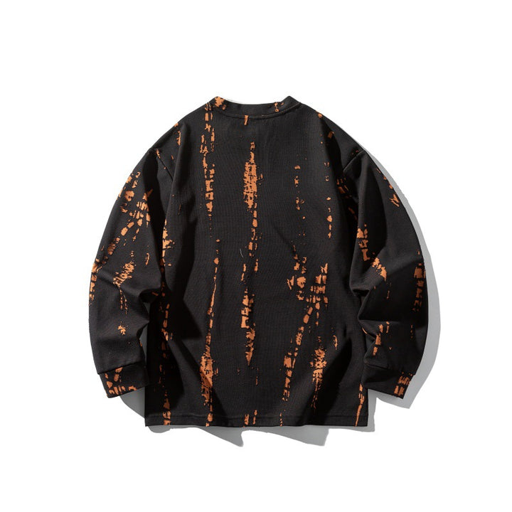 Unisex Oversize-Langarmshirt mit Batik- und Destroyed-Effekt Echoarchiv