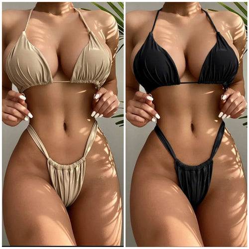Damen Triangel-Bikini mit komfortablem Schnitt und verstellbaren Bändern Echo Archiv