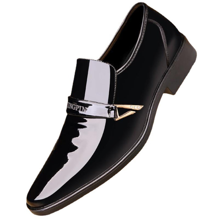 Herren Lackoptik-Loafer mit dekorativer Metall-Zierschnalle und schlanker Eleganz Echoarhiv – Tavélo