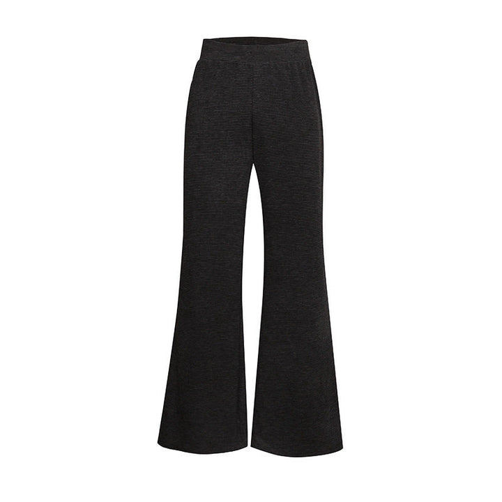 Damen Weite Flared Strickhose mit hohem Bund und ausgestelltem Bein Echoarchiv