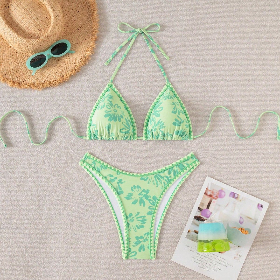 Damen Triangel-Bikini mit verspieltem Blumenmuster Echo Archiv