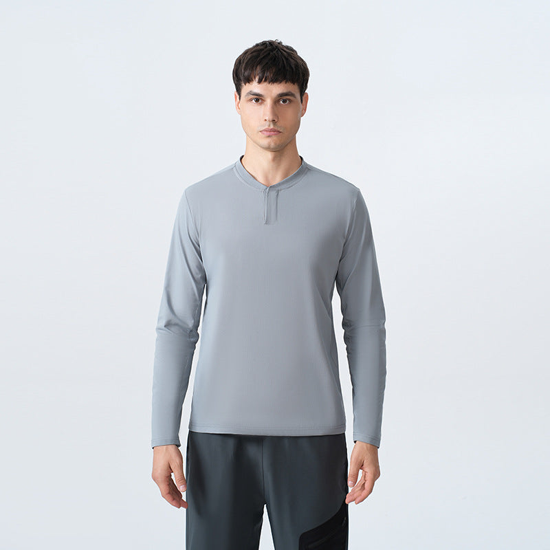 Herren Funktionales Langarmshirt mit Stehkragen Echoarchiv