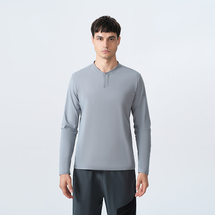 Herren Funktionales Langarmshirt mit Stehkragen Echoarchiv