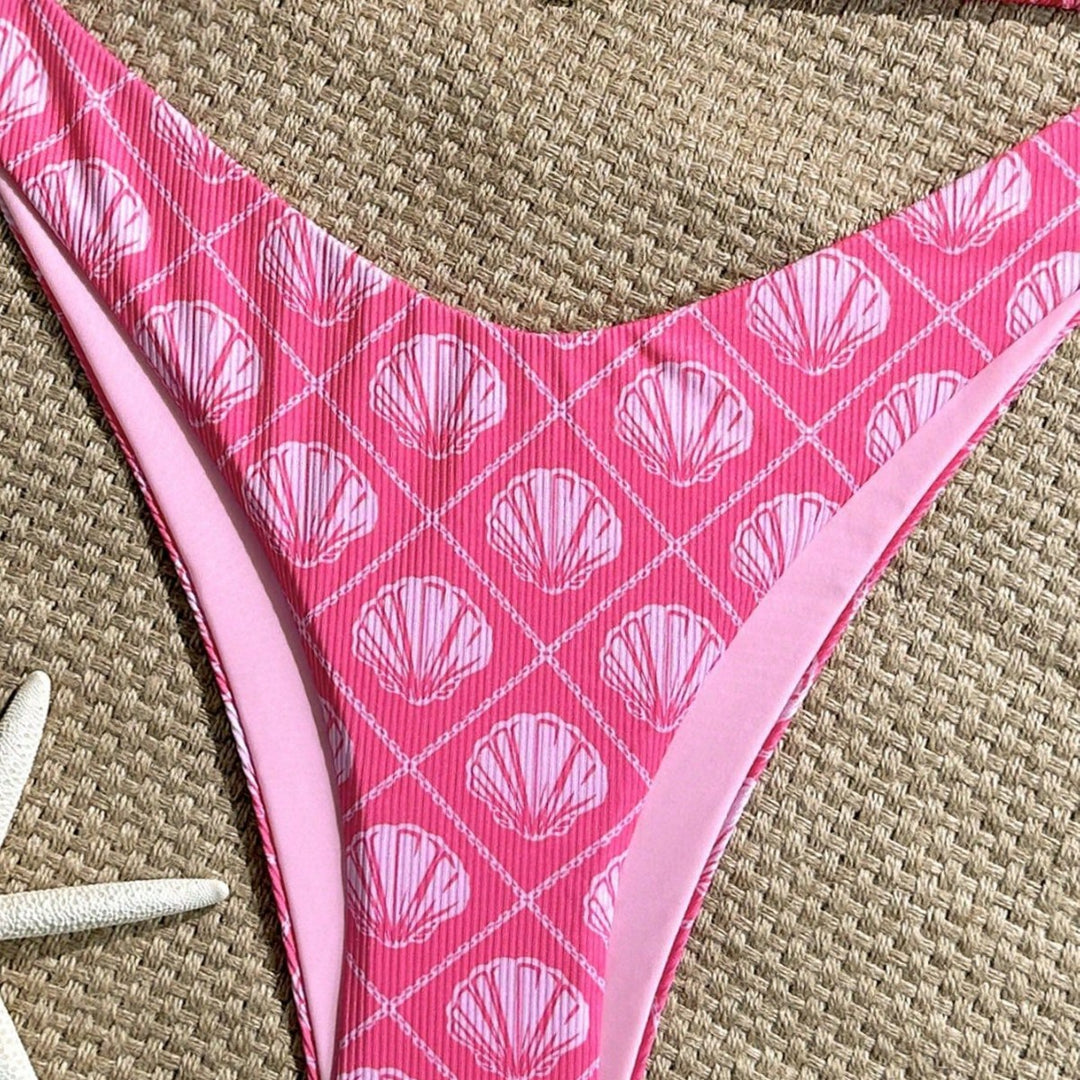 Damen Triangel-Bikini mit maritimem Muschel-Muster Echo Archiv