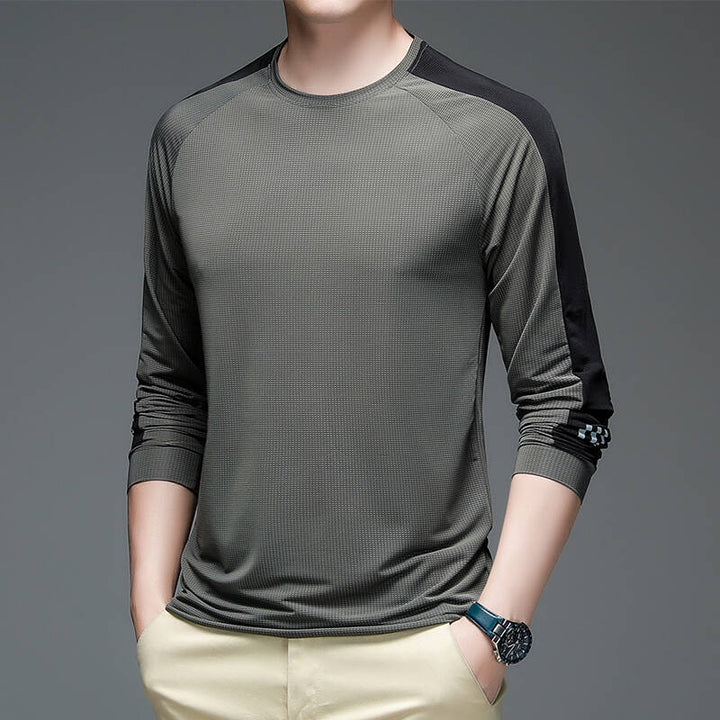 Herren Sportliches Langarm-Funktionsshirt mit feuchtigkeitsableitender Technologie Echoarchiv