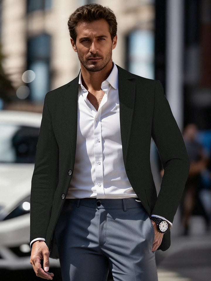 Herren eleganter Business-Anzugblazer mit schmaler Passform Echoarchiv