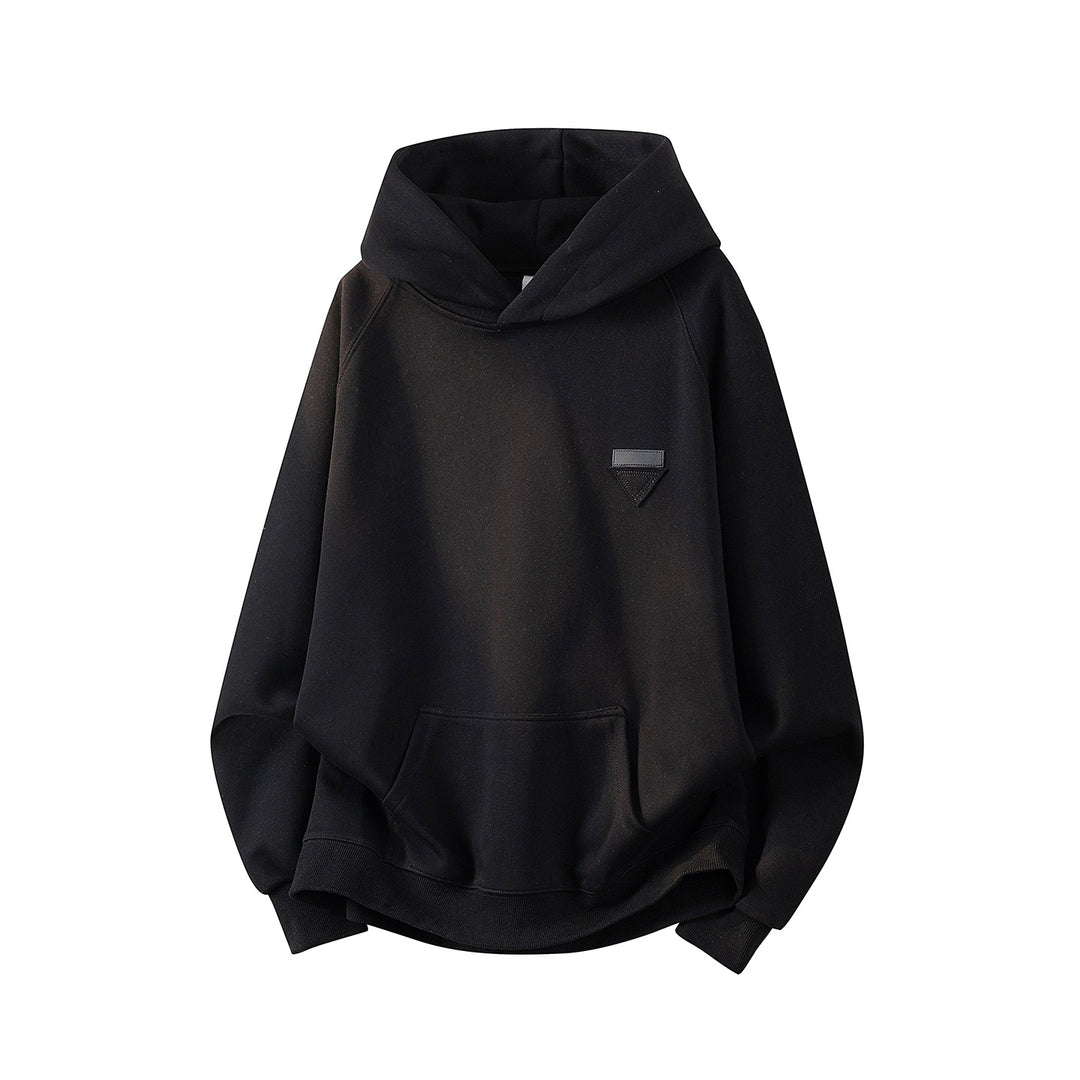 Unisex Oversize Kapuzenpullover mit handschriftlichem Grafik-Print, Kängurutasche & geripptem Saum Echoarchiv