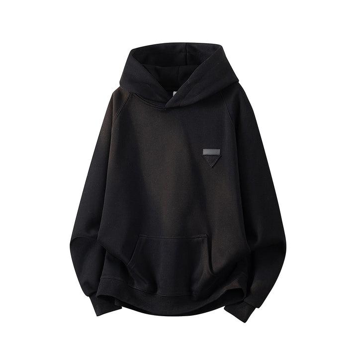 Unisex Oversize Kapuzenpullover mit handschriftlichem Grafik-Print, Kängurutasche & geripptem Saum Echoarchiv