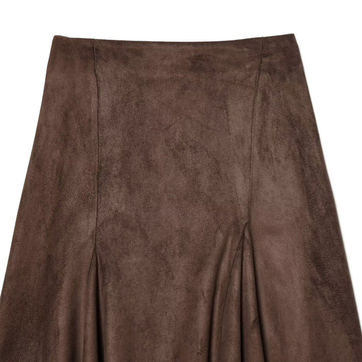 Damen A-linien Rock aus weichem Wildlederimitat mit elegantem Fall Echo Archiv