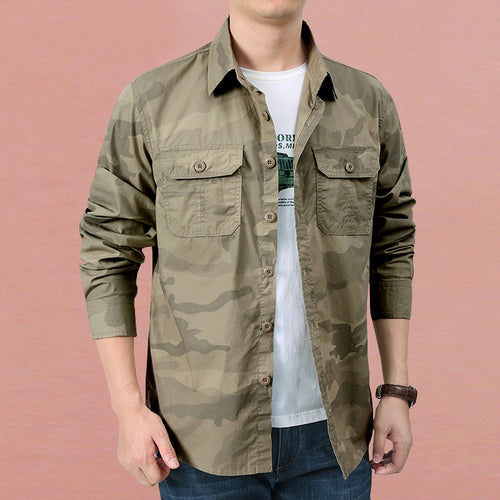 Herren Modisches Utility-Hemd Echo Archiv