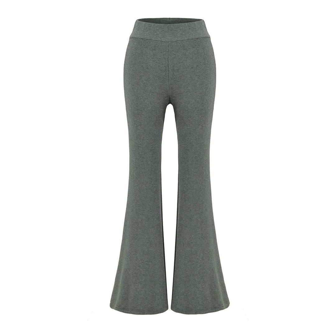 Damen High-Waist Flared Jersey-Leggings mit ausgestelltem Beinabschluss Echoarchiv