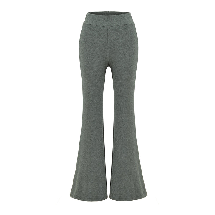 Damen High-Waist Flared Jersey-Leggings mit ausgestelltem Beinabschluss Echoarchiv