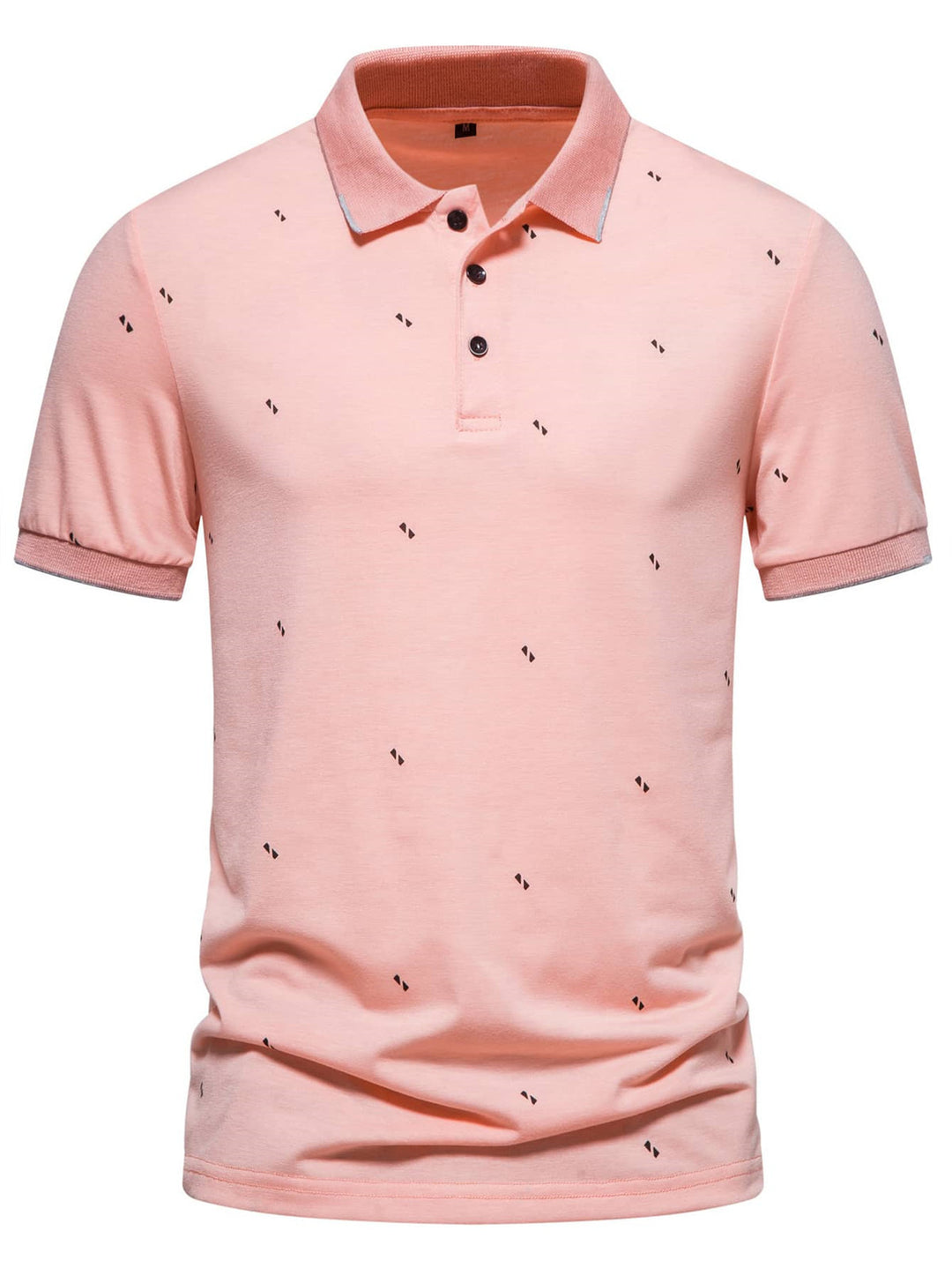Herren Polohemd mit modischem Druck und hochwertigem Baumwollmaterial Echoarchiv