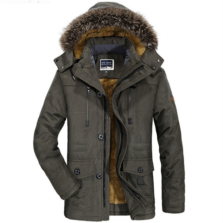 Herren Parka mit abnehmbarer Kapuze, wärmender Teddyfutter-Innenlage und Multifunktions-Taschen Echo Archiv