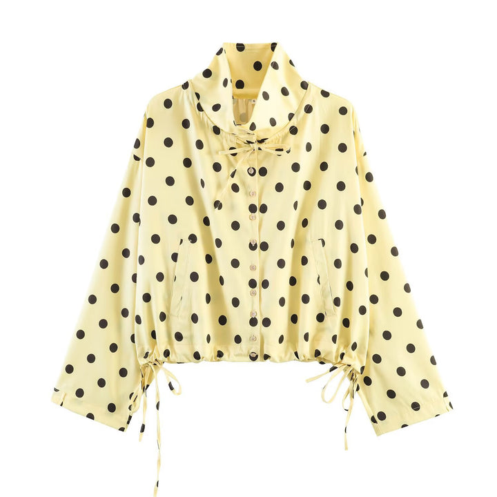 Damen Leichte Windjacke mit Stehkragen, Bindeschleife und Kordelzug Echo Archiv