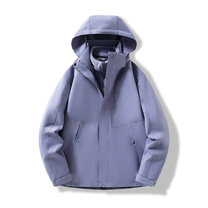 Herren Minimalistische City-Outdoorjacke mit verschweißten Nähten, verstellbarer Kapuze und Thermofutter Echo Archiv