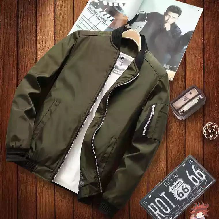 Herren Bomberjacke im Aviator-Microfiber-Look mit Ärmeltasche und gerippten Abschlüssen Echoarchiv