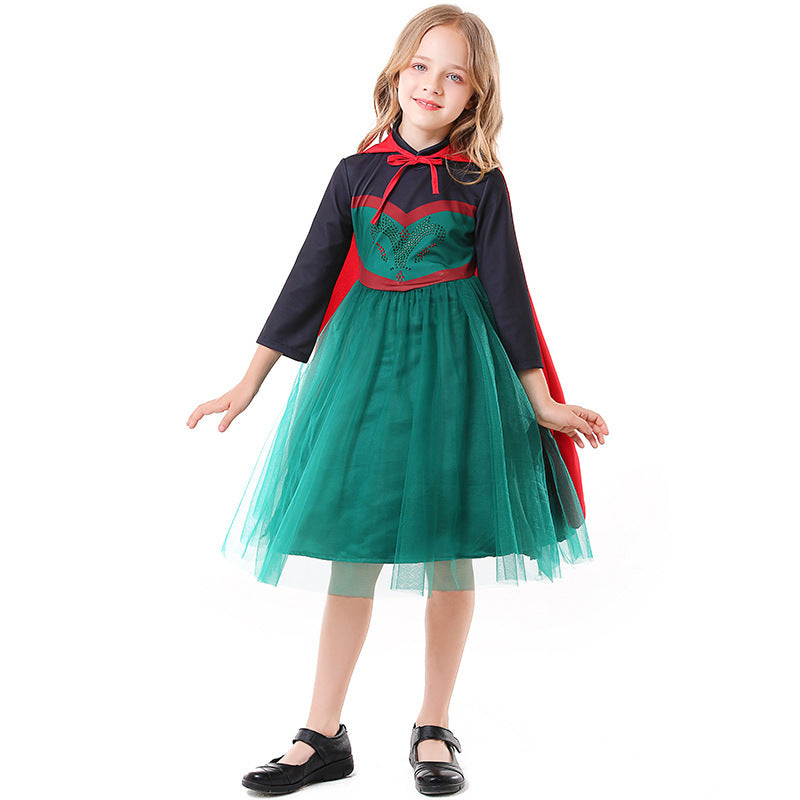 Mädchen Kostüm als zauberhafte Prinzessin mit Tüllrock und Umhang Echo Archiv