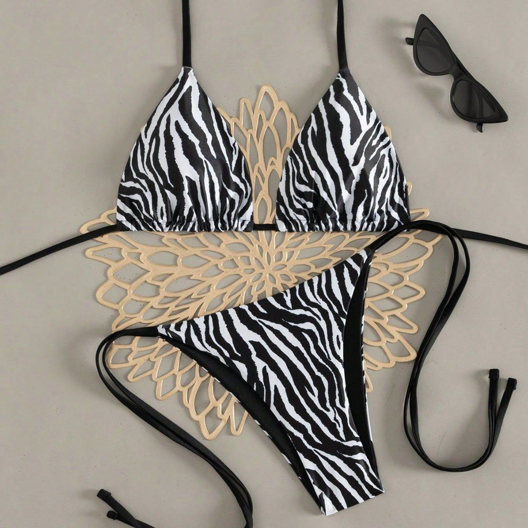 Damen Triangel-Bikini in auffälligem Tiermuster Echo Archiv