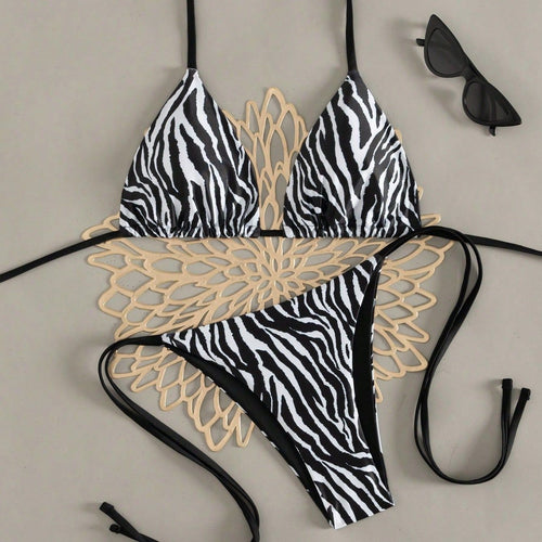 Damen Triangel-Bikini in auffälligem Tiermuster Echo Archiv