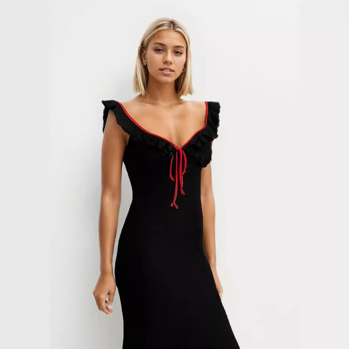 Damen Fließendes Maxikleid mit Rüschendetails Echo Archiv