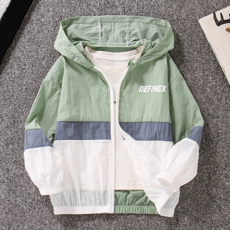 Unisex nan leichte winddichte Kapuzenjacke mit Reißverschluss und elastischen Bündchen  Echo Archiv