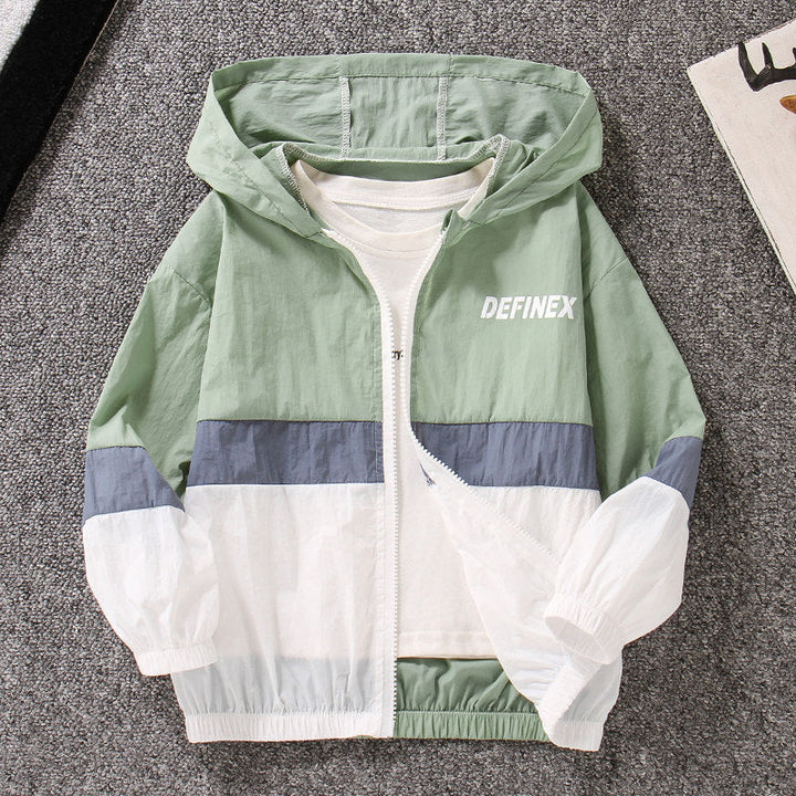 Unisex nan leichte winddichte Kapuzenjacke mit Reißverschluss und elastischen Bündchen  Echo Archiv