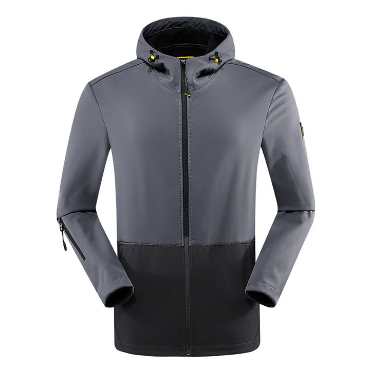 Herren leichte Softshell-Hybridjacke mit Kapuze wind- und wasserabweisend – Taviero