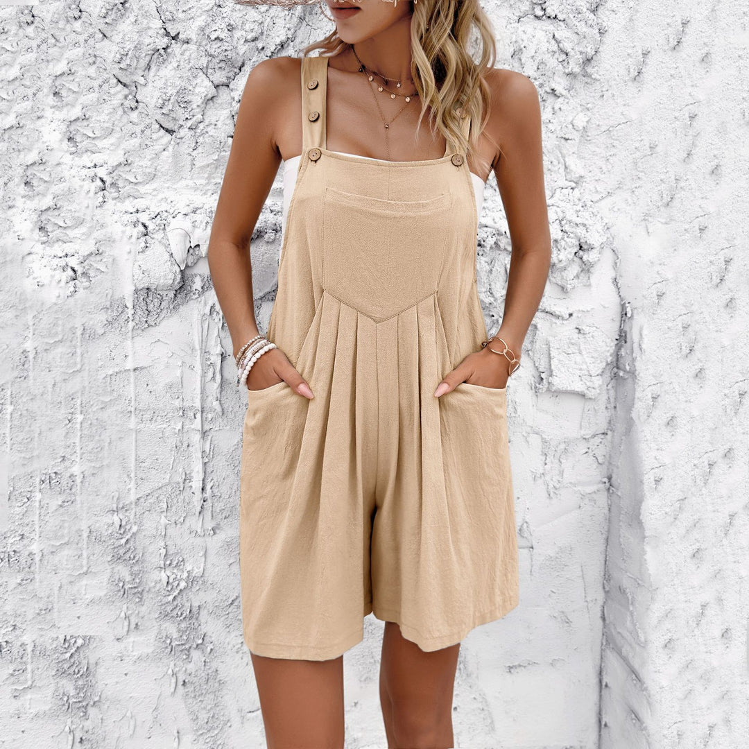Damen Lässiger Jumpsuit mit Knopfdetails und praktischen Taschen Echo Archiv