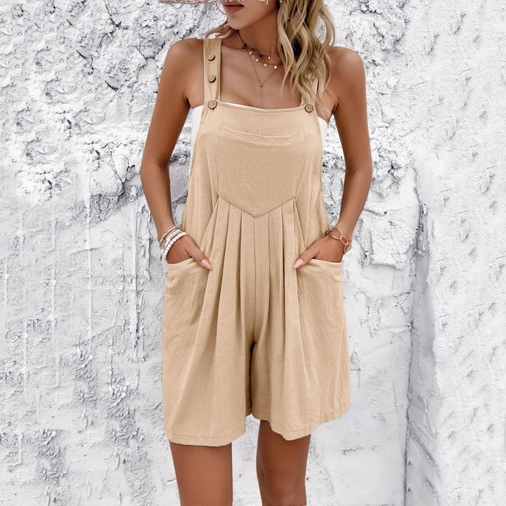 Damen Lässiger Jumpsuit mit Knopfdetails und praktischen Taschen Echo Archiv