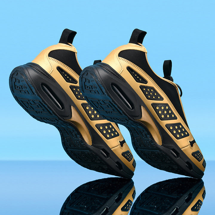Herren sportlicher Schlupfsneaker mit integrierter Luftkammer, Reißverschlusszug und gedämpfter Profilsohle – Tavélo