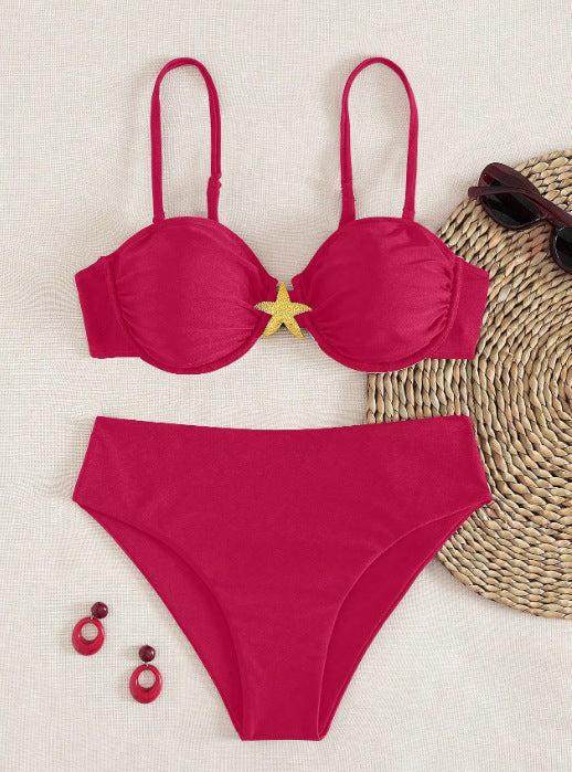 Damen Balconette-Bikini mit dekorativen Sternen Echo Archiv