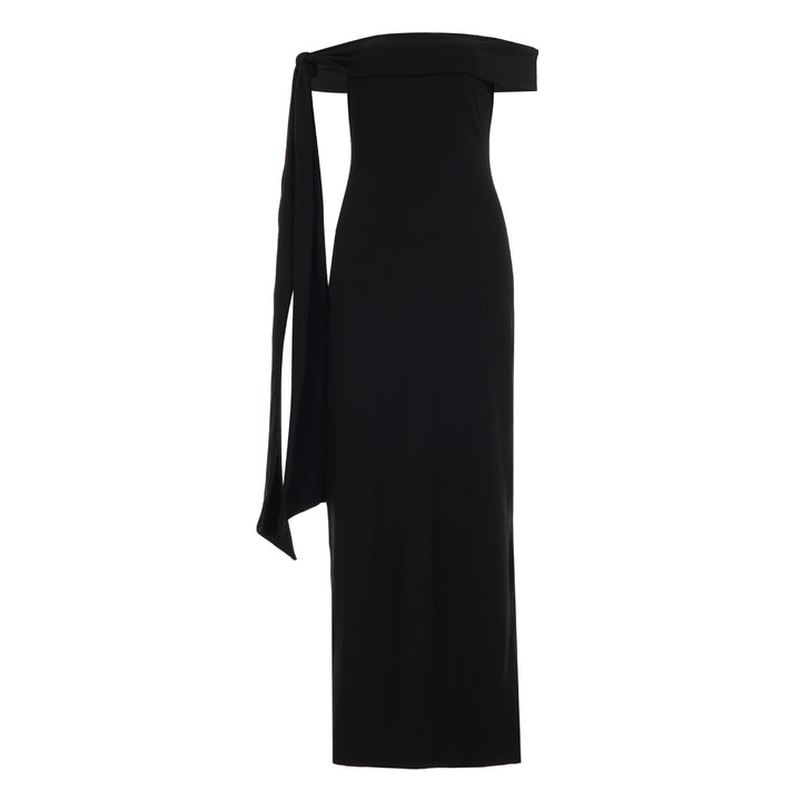 Damen Off-Shoulder Maxikleid mit eleganter Schleifenverzierung Echo Archiv