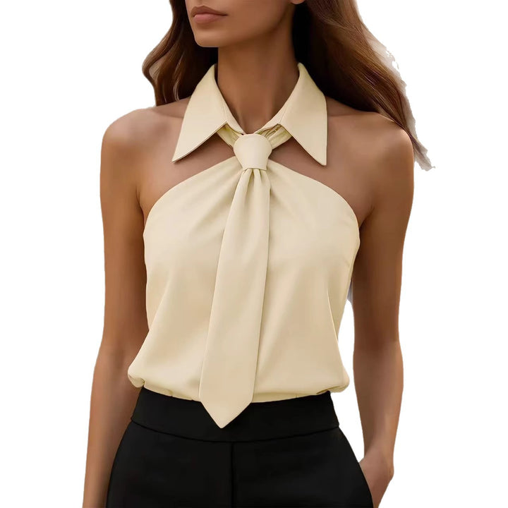 Damen Bluse mit elegante Kragen- und Bindebanddetail Echo Archiv