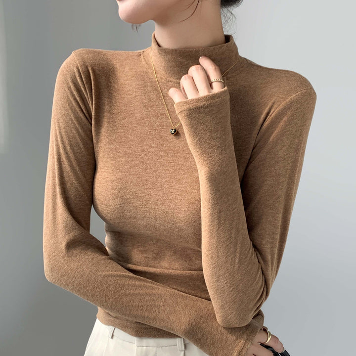 Damen Elegantes Langarmshirt mit hohem Kragen Echo Archiv