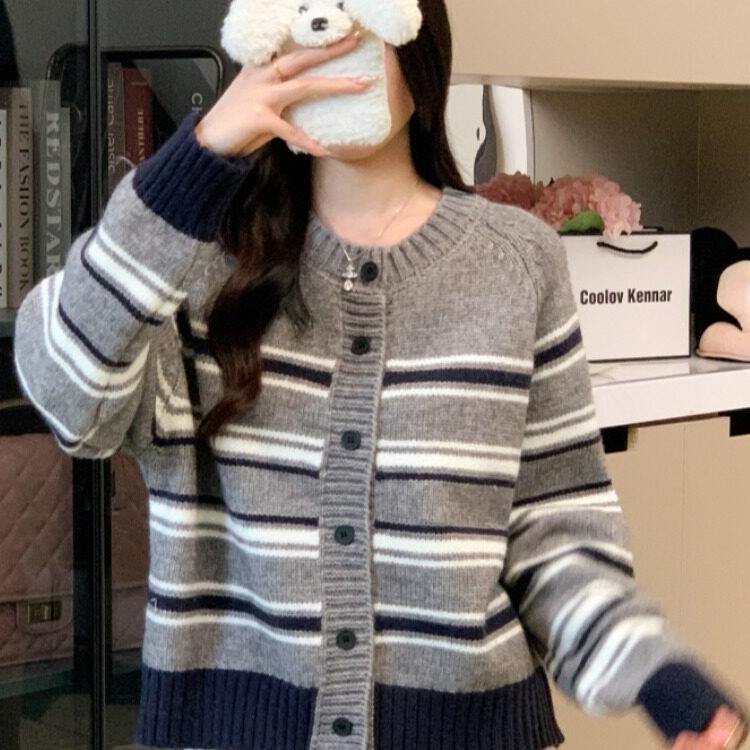 Damen Gemusterter Strickcardigan Echo Archiv