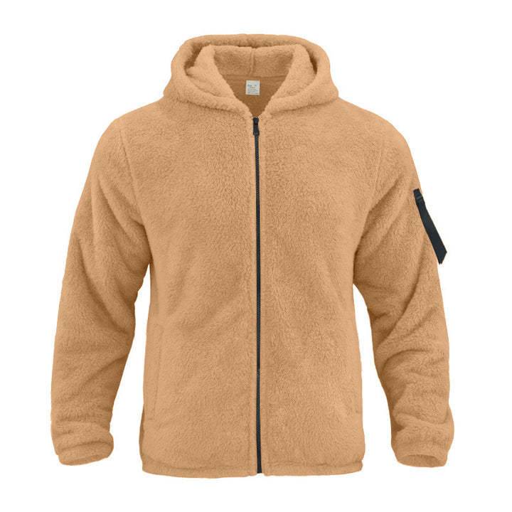 Herren Fleece-Hoodie mit kängurutasche und robustem Reißverschluss Echoarchiv