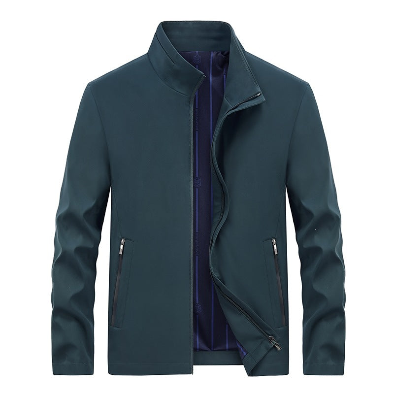 Herren Urbaner Softshell-Übergangsblouson mit Stehkragen, verdecktem Reißverschluss & feinem Innenfutter Echoarchiv